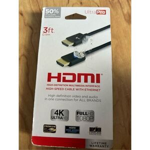 HDMI cable 3 ft long black for steaming devices